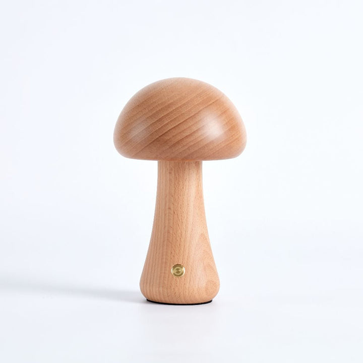 Table Lamp | Turned Mushroom Shape, Cordless And Dimmable