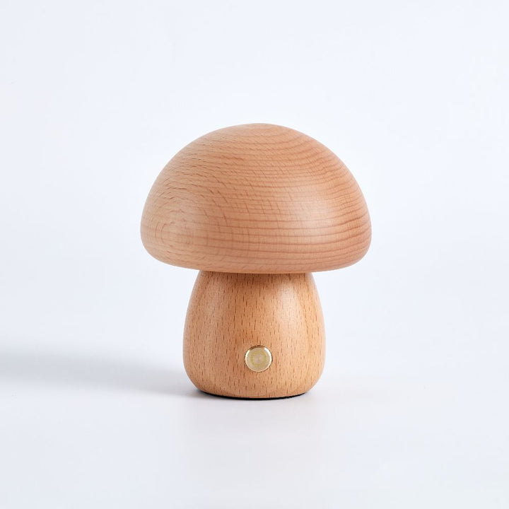 Table Lamp | Turned Mushroom Shape, Cordless And Dimmable