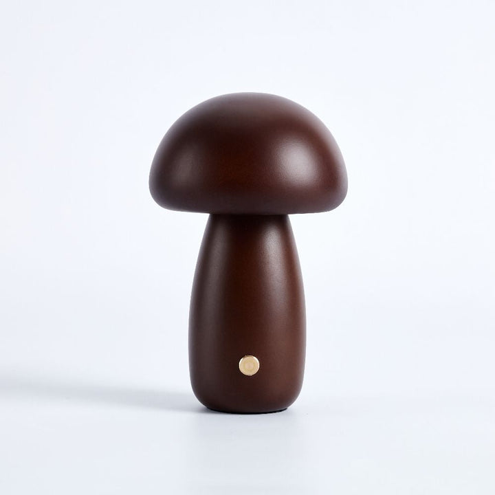 Table Lamp | Turned Mushroom Shape, Cordless And Dimmable