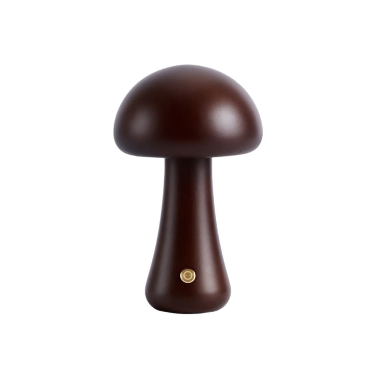 Table Lamp | Turned Mushroom Shape, Cordless And Dimmable