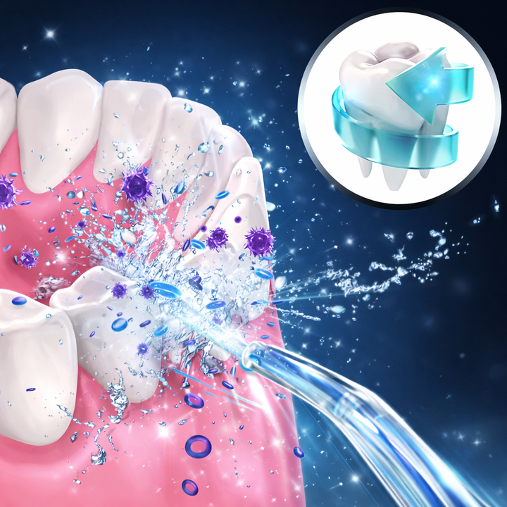 Tap Water Flosser | Adjustable Pressure Settings for Gentle to Intense Clean | Removes Plaque Between Teeth for a Fresher Smile