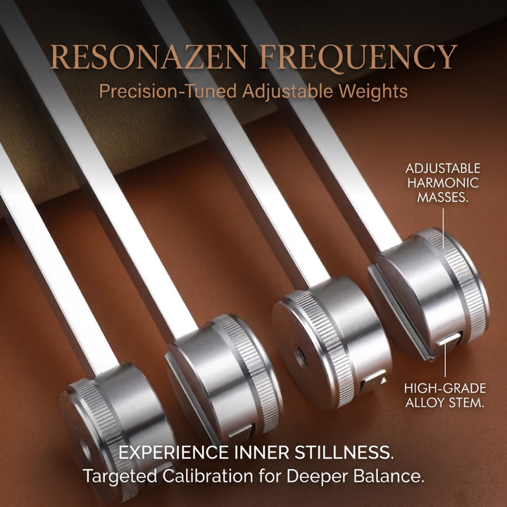 Therapeutic Sound Set | Four Weighted Forks With Mallet And Puck