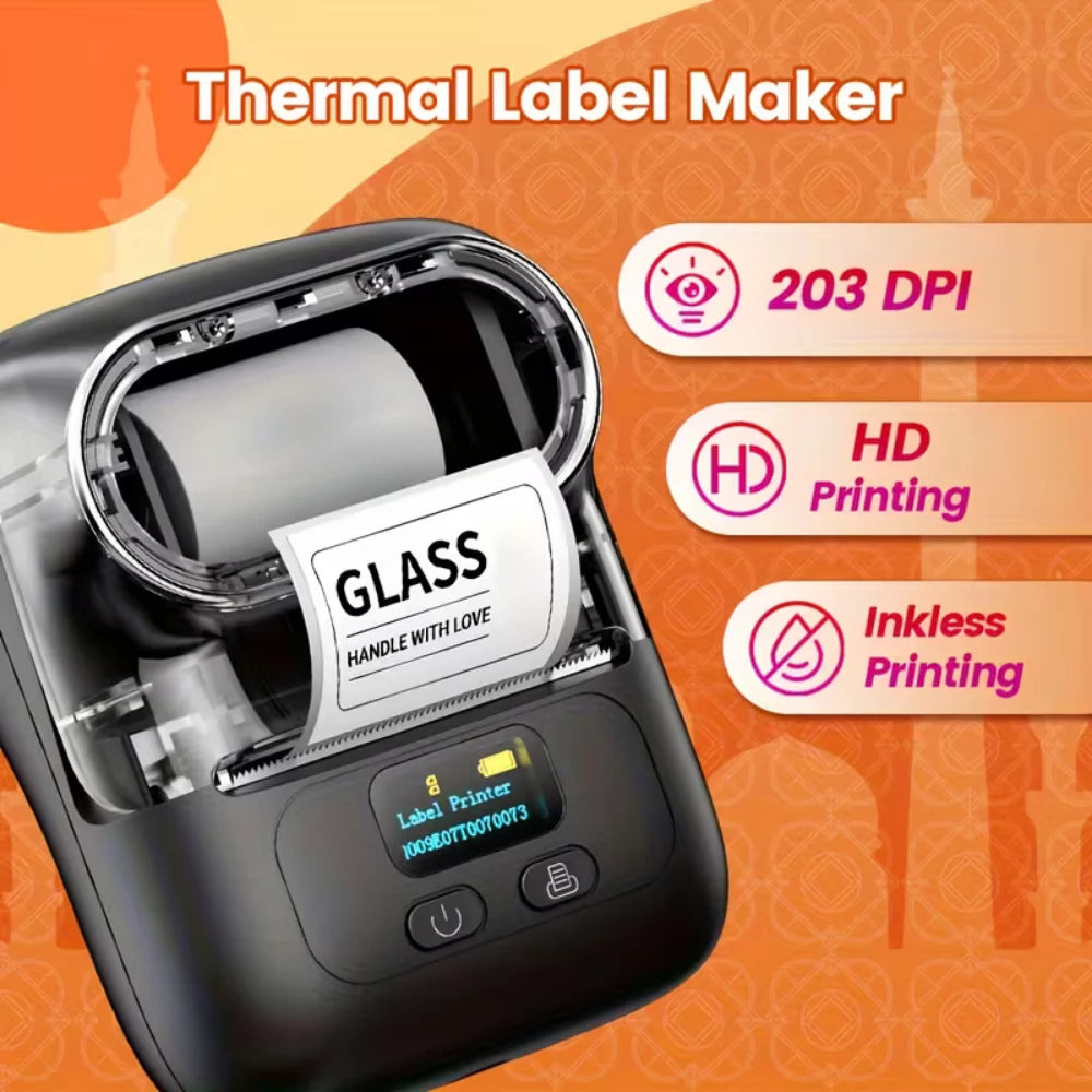 Thermal Label Printer | Clear Lid Roll Bay, Small Screen