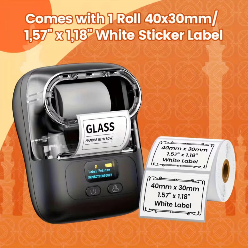 Thermal Label Printer | Clear Lid Roll Bay, Small Screen