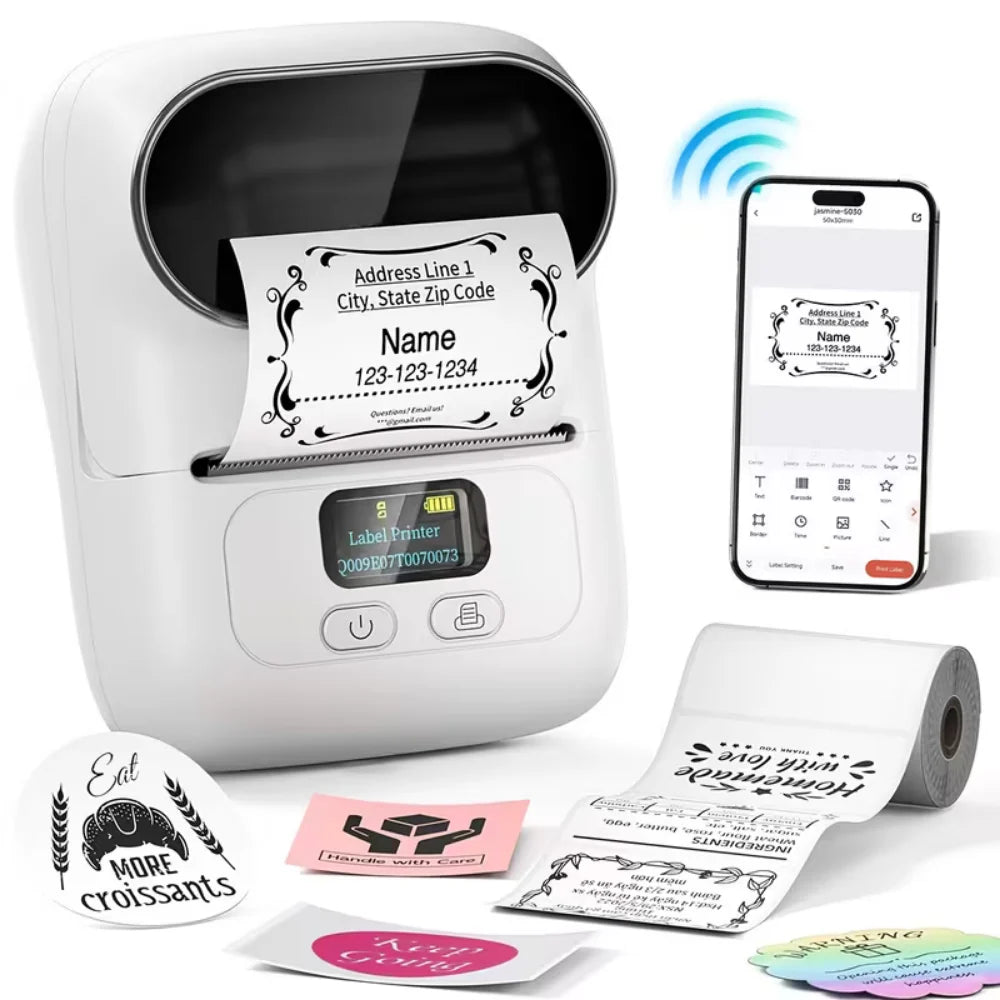 Thermal Label Printer | Clear Lid Roll Bay, Small Screen