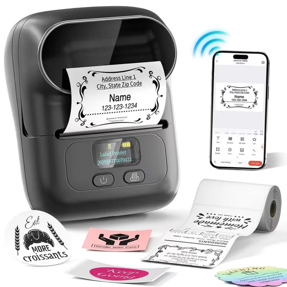 Thermal Label Printer | Clear Lid Roll Bay, Small Screen