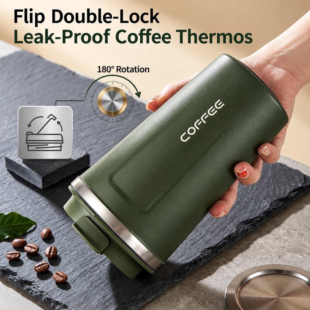Thermal Mug with Digital Temperature Display | Leak-Proof Stainless Steel Travel Cup