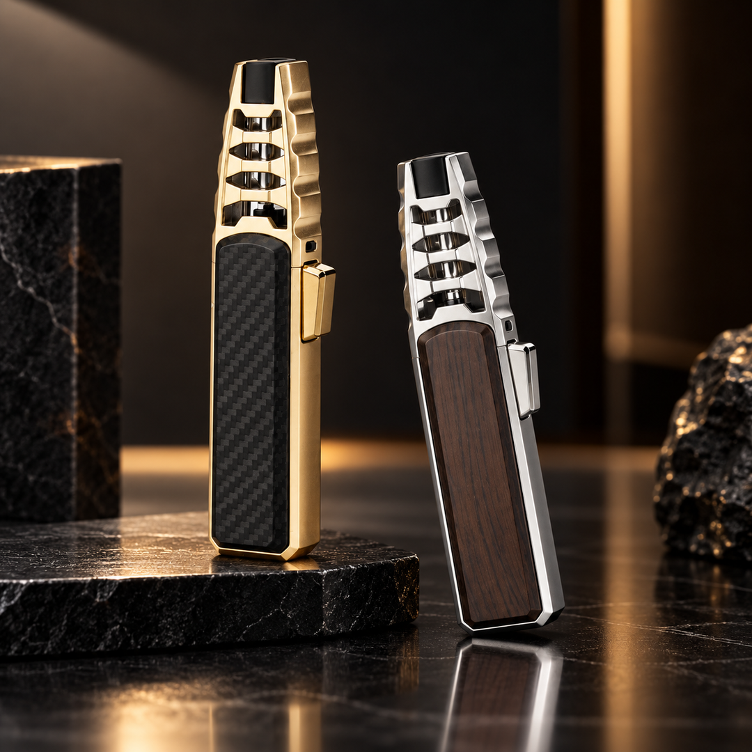 Torch Lighter Adjustable Refillable Handheld with Windproof Flame