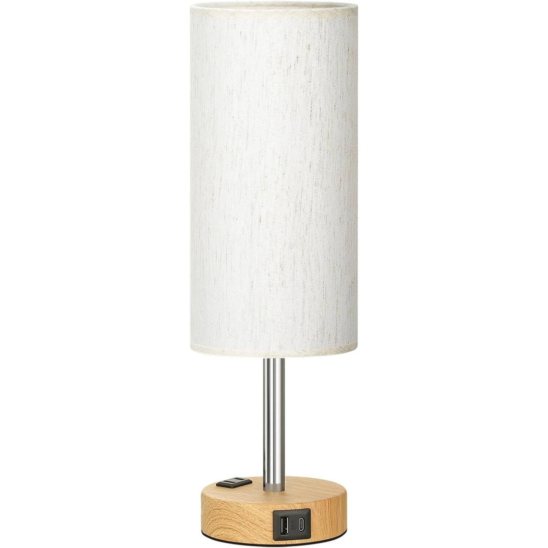 Touch Dimmable Bedside Table Lamp USB C Charging Ports