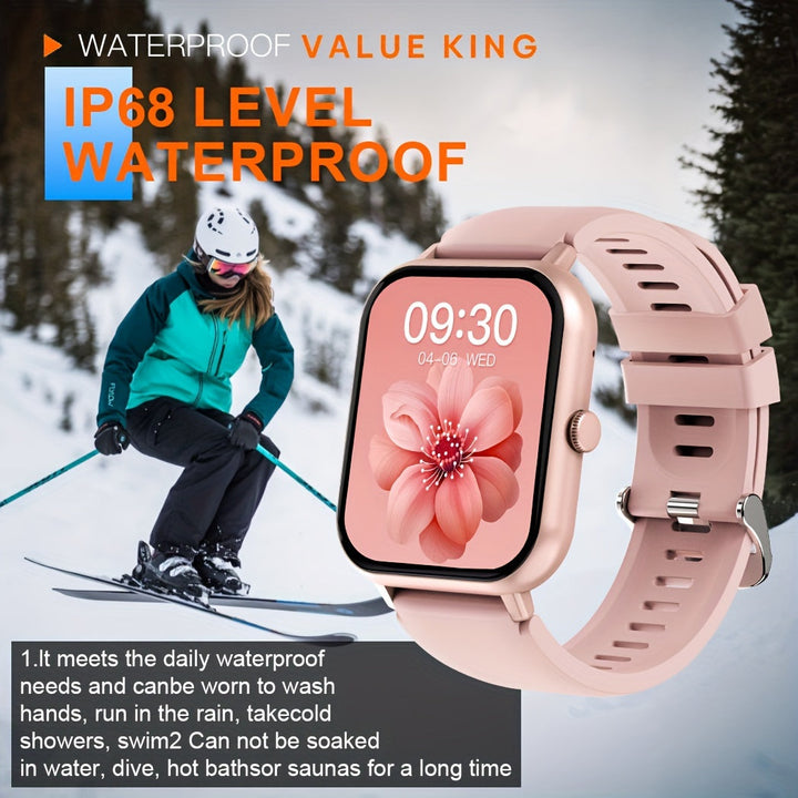 Touchscreen Smartwatch | Fitness Tracker, Sports Modes &amp; Call Function | IP68 Water Resistant, Android &amp; iPhone Compatible