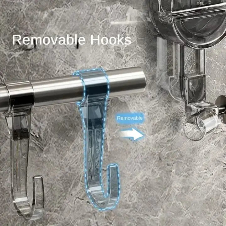 Towel Holder with Suction Cup | Adjustable Stainless Steel Rail