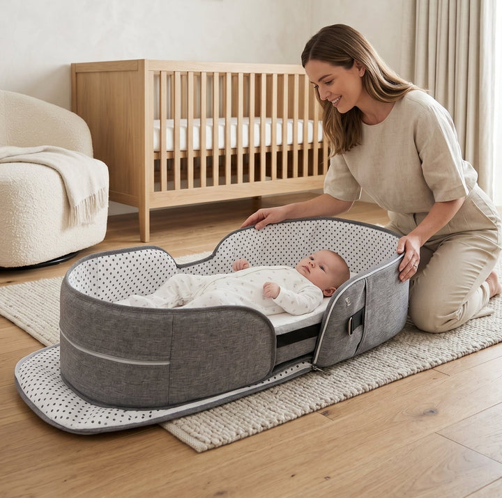 Travel Mosquito Baby Bed | Breathable Mesh Canopy | Pop-Up | Foldable | Indoor &amp; Outdoor