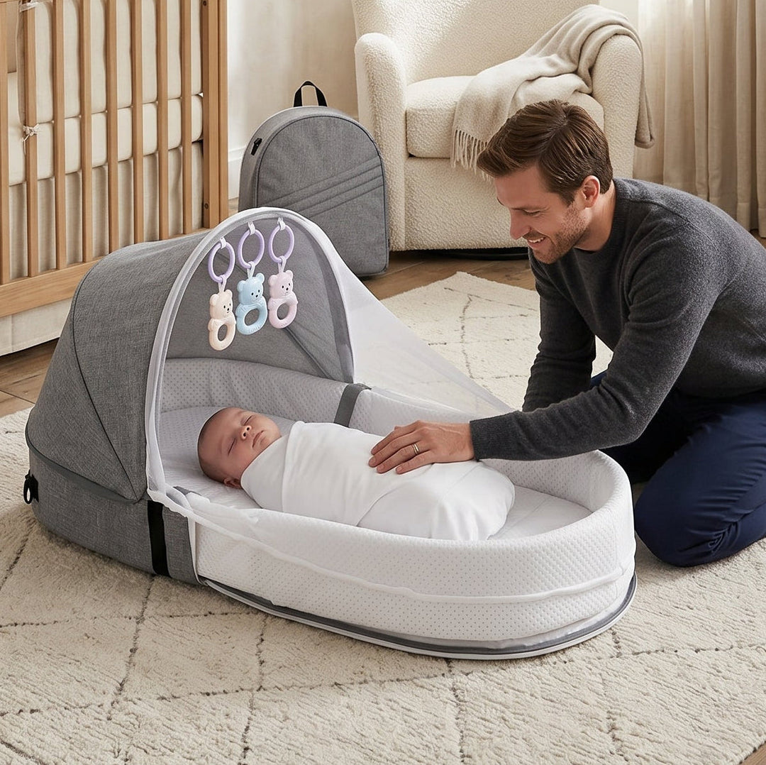 Travel Mosquito Baby Bed | Breathable Mesh Canopy | Pop-Up | Foldable | Indoor & Outdoor