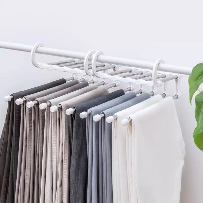 Trouser Rack Hanger | Five Swing-Out Bars On One Spine
