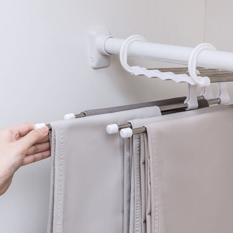 Trouser Rack Hanger | Five Swing-Out Bars On One Spine