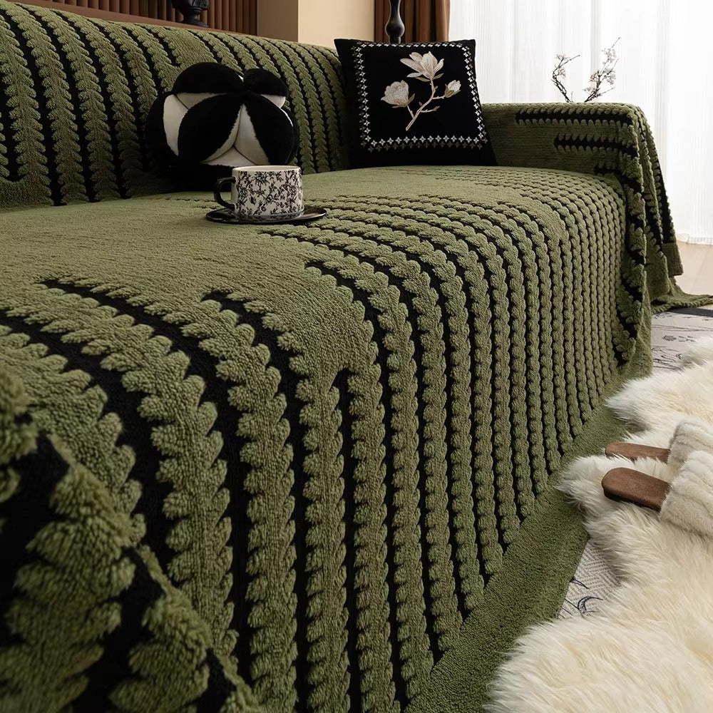 Tufted Sofa Throw Blanket, 180 x 230 cm | Non-Slip Backing, Machine Washable | Plush Cosy Cover for Sofas &amp; Sectionals