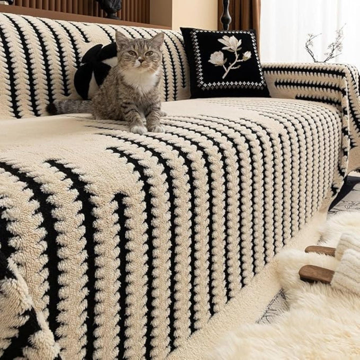 Tufted Sofa Throw Blanket, 180 x 230 cm | Non-Slip Backing, Machine Washable | Plush Cosy Cover for Sofas &amp; Sectionals