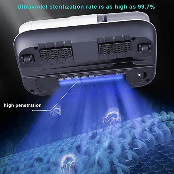 UV Mite Removal Vacuum Cleaner | HEPA Filter, Double Pulsation | Deep Cleans Mattress, Pillows &amp; Carpet