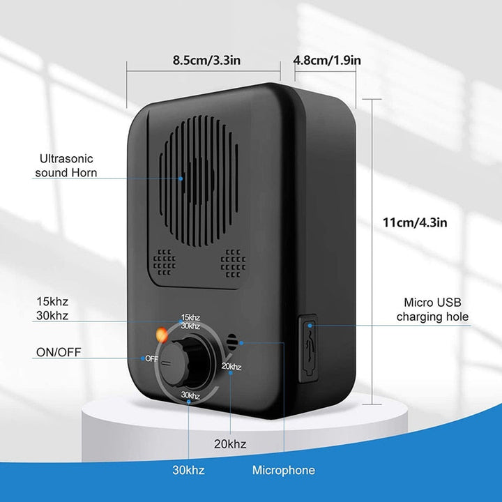 Ultrasonic Anti Bark Device | Automatic Bark Control | Outdoor &amp; Indoor | Up to 50ft Range