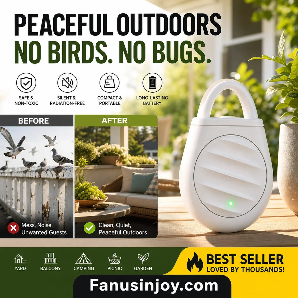 Ultrasonic Pest Control Device Portable Rechargeable USB-C with 3 Modes