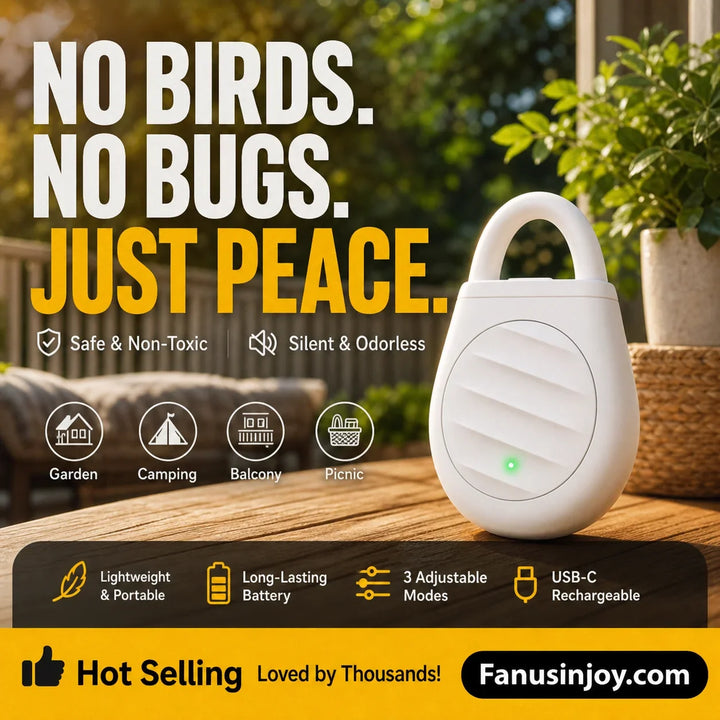 Ultrasonic Pest Control Device Portable Rechargeable USB-C with 3 Modes