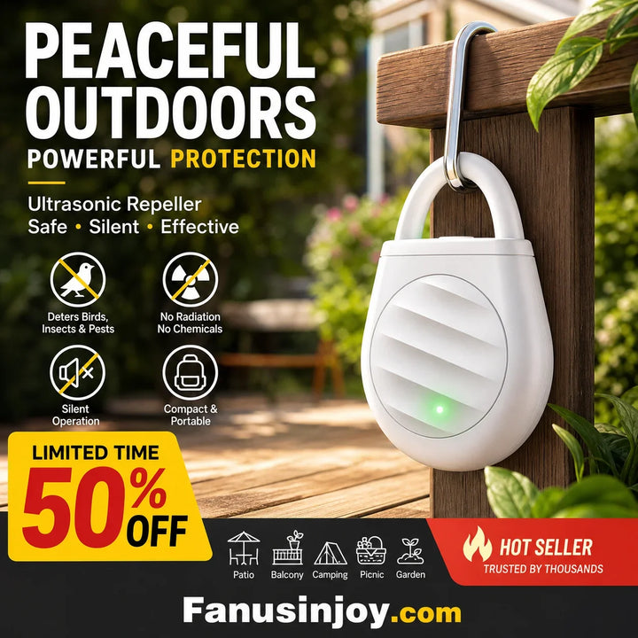 Ultrasonic Pest Control Device Portable Rechargeable USB-C with 3 Modes