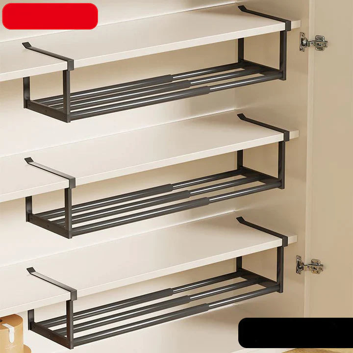 Under-Shelf Storage Rack | No Drilling, No Tools, Doubles Shelf Space