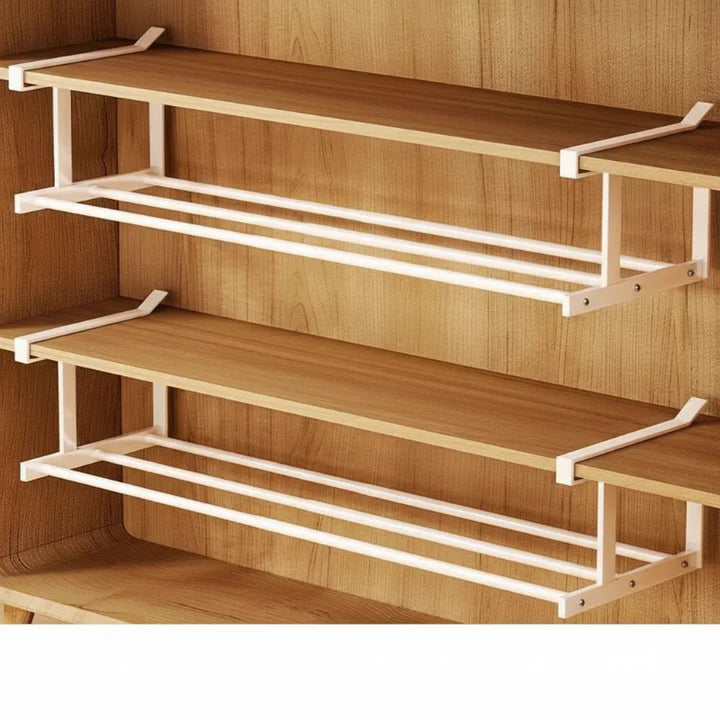 Under-Shelf Storage Rack | No Drilling, No Tools, Doubles Shelf Space