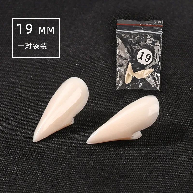 Vampire Fangs Halloween Costume Teeth | 5 Pairs Resin Set | Realistic Individual Fangs with Solid Adhesive for Cosplay