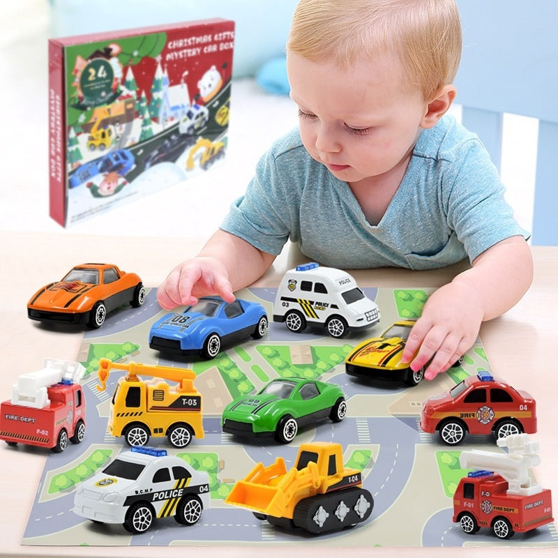 Vehicle Advent Calendar Alloy Construction Rescue Toy with Moving Parts