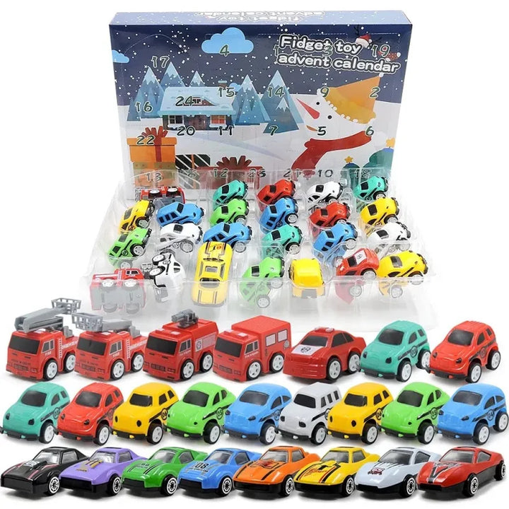 Vehicle Advent Calendar Alloy Construction Rescue Toy with Moving Parts
