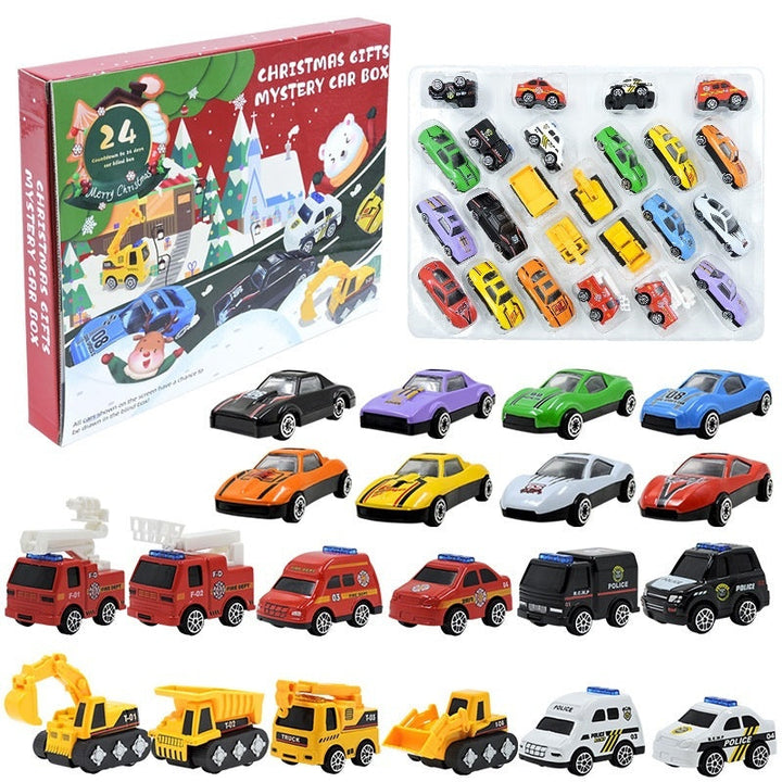 Vehicle Advent Calendar Alloy Construction Rescue Toy with Moving Parts