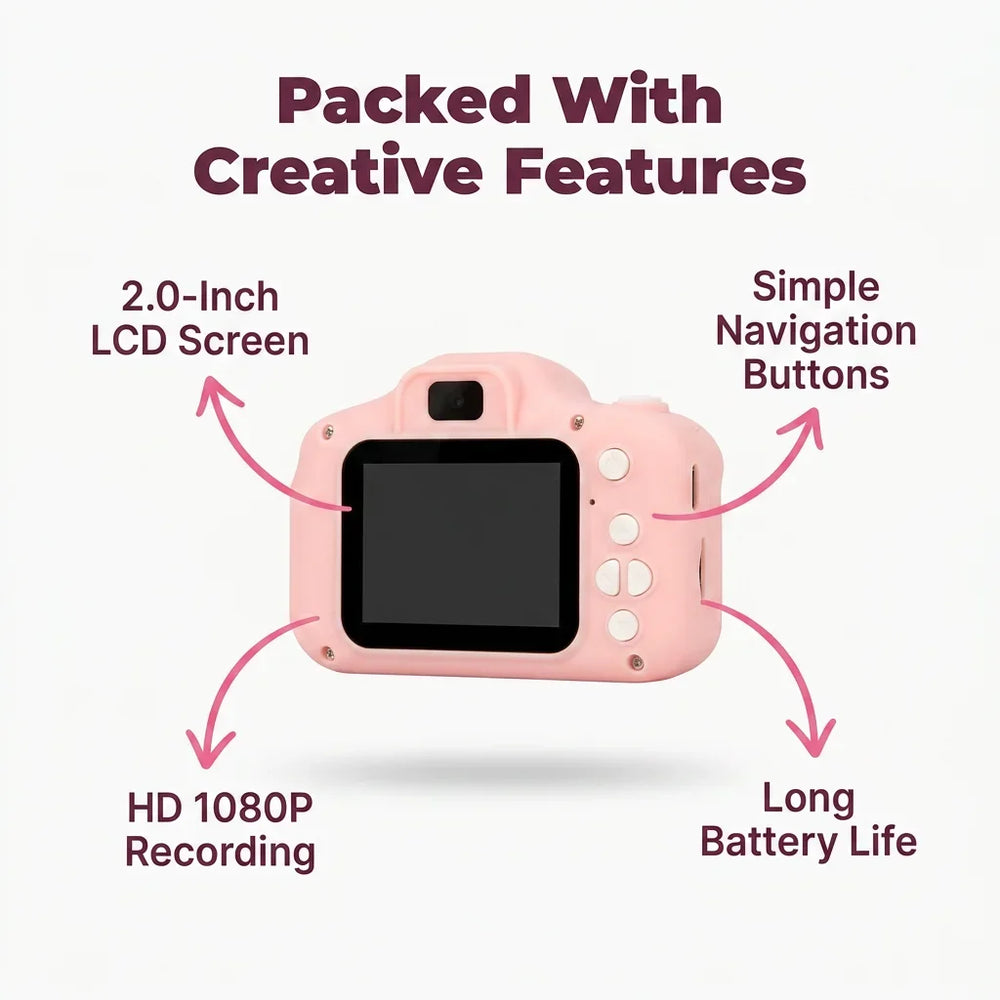 Vintage-Style Digital Camera | Grainy Film-Effect Photos | Reusable Pocket-Sized Alternative to Disposable Cameras