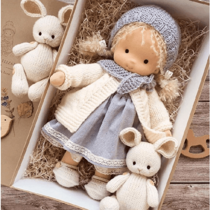 Waldorf Doll Handmade Hypoallergenic Soft Limbs with Stitched Face