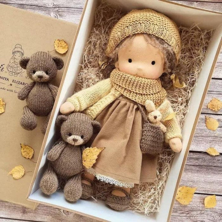 Waldorf Doll Handmade Hypoallergenic Soft Limbs with Stitched Face