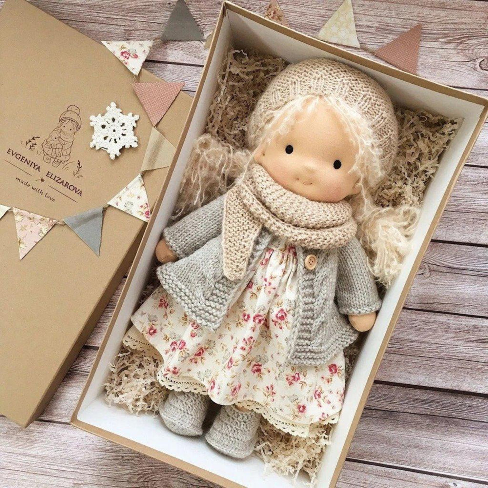 Waldorf Doll Handmade Hypoallergenic Soft Limbs with Stitched Face