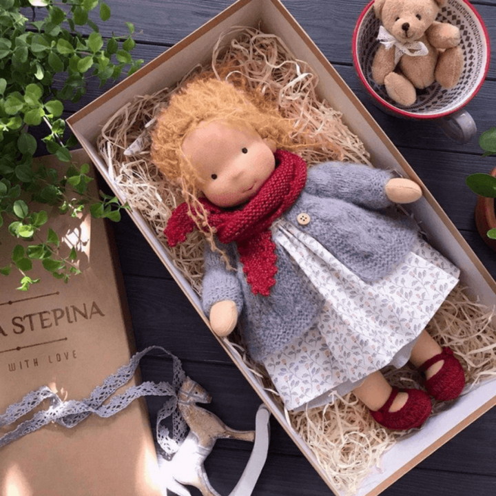 Waldorf Doll Handmade Hypoallergenic Soft Limbs with Stitched Face