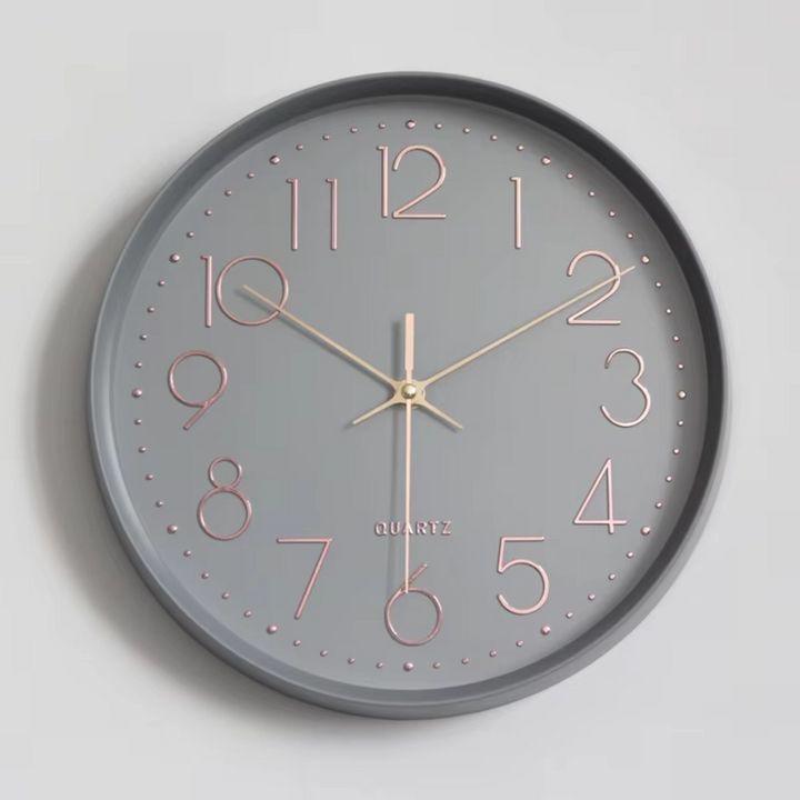 Wall Clock Silent Movement | Raised Numerals, Deep Rim