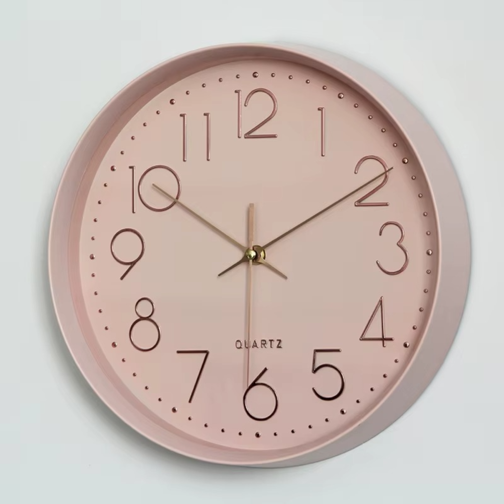 Wall Clock Silent Movement | Raised Numerals, Deep Rim