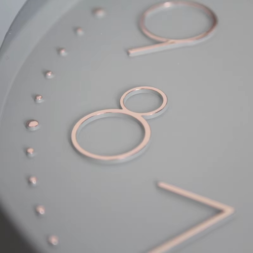 Wall Clock Silent Movement | Raised Numerals, Deep Rim