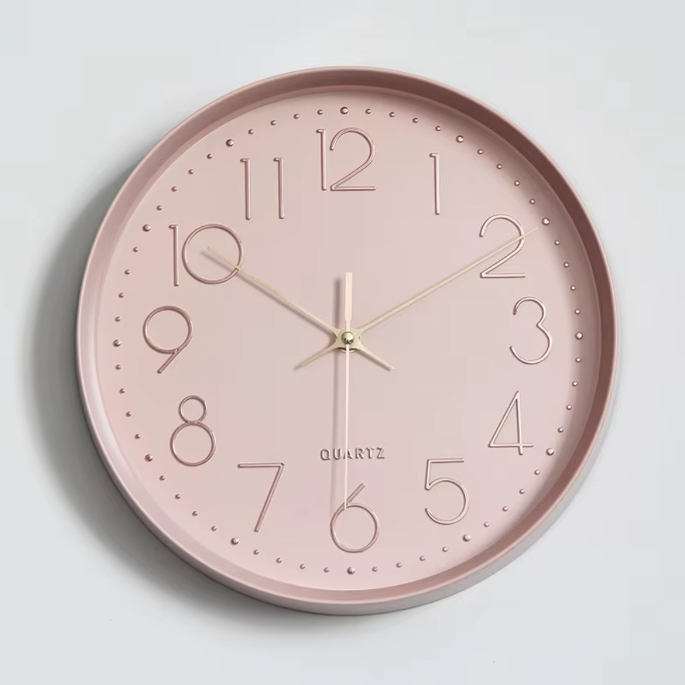 Wall Clock Silent Movement | Raised Numerals, Deep Rim