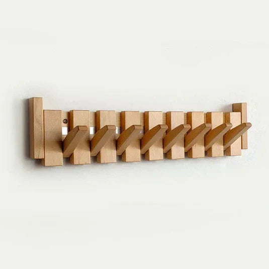 Wall Coat Rack | Fold Down Hooks, Space Saving Hallway Rail
