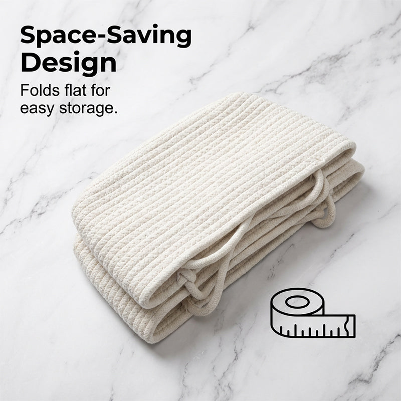 Wall Hanging Storage Organizer Handwoven Spaced Tiers with 3-Tier Design