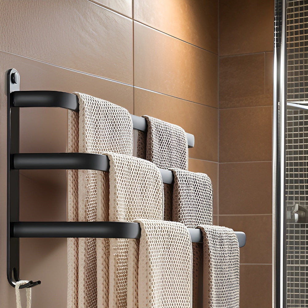 Wall-Mounted Aluminium Towel Rack | 2 or 3 Bar Options | Rust-Resistant | Space-Saving Design