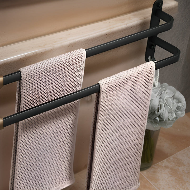 Wall-Mounted Aluminium Towel Rack | 2 or 3 Bar Options | Rust-Resistant | Space-Saving Design