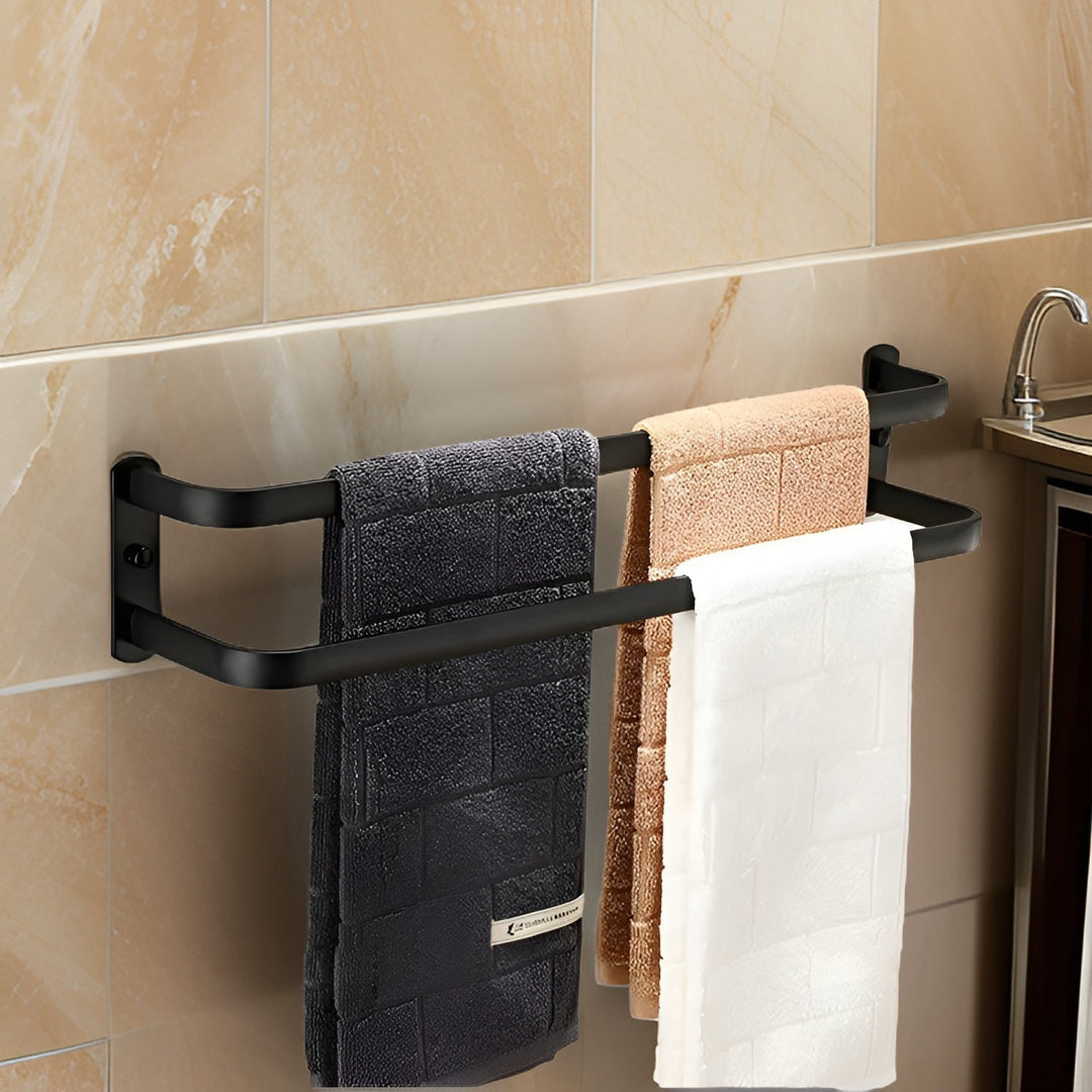 Wall-Mounted Aluminium Towel Rack | 2 or 3 Bar Options | Rust-Resistant | Space-Saving Design
