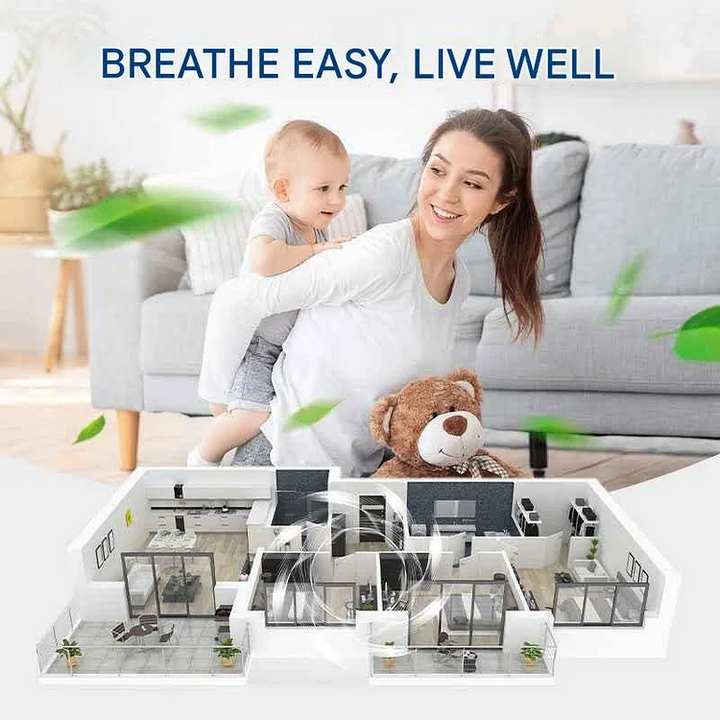 Wall Mounted Exhaust Fan High-Speed Quiet Multi-Room with Quick Installation