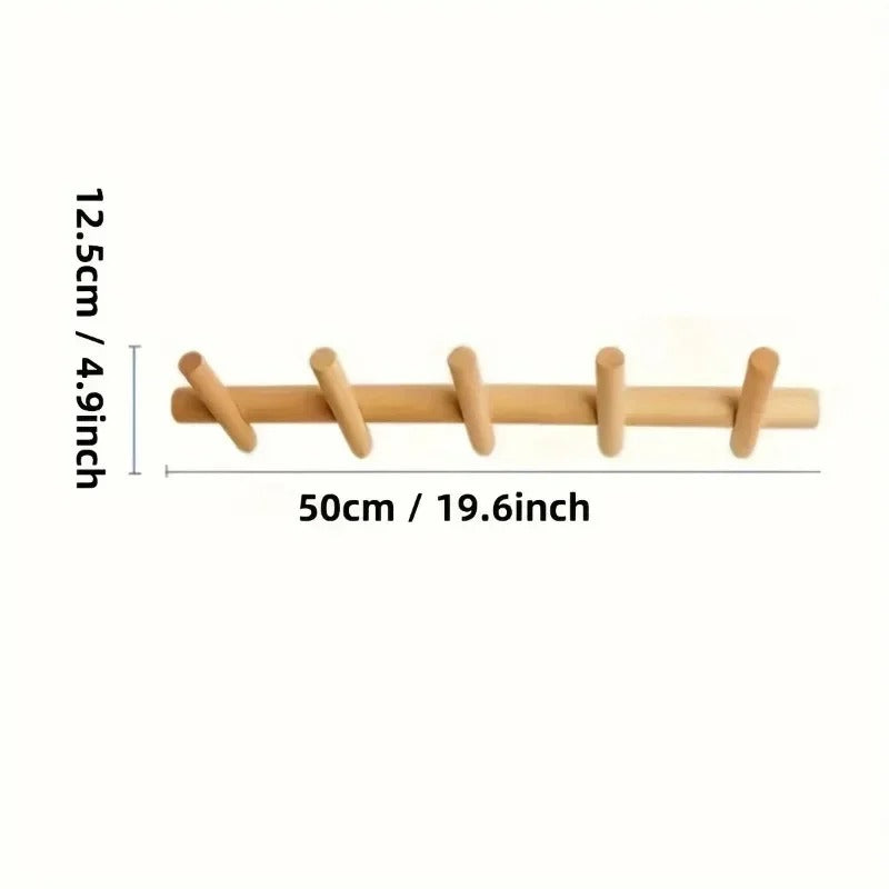 Wall Rack Organiser | Angled Pegs, Graduated Lengths