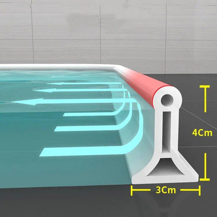Water Barrier Strip Silicone 150-400 cm | White, Black or Grey | Self-Adhesive, Waterproof, Tool-Free Installation