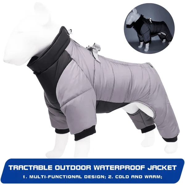 Waterproof Dog Jacket for Winter | Adjustable Fit with Insulated Lining | Windproof Shell for Small and Medium Breeds